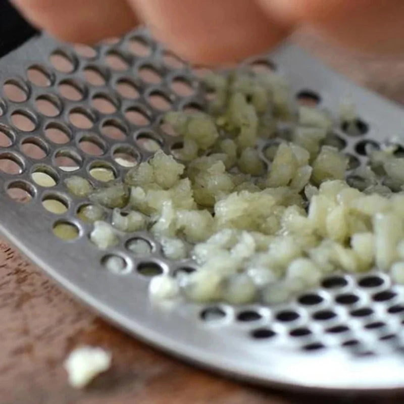 Espremedor, Amassador, Triturador de Alho Inox Manual para Cozinha, Ferramenta de Verdura, Alta Qualidade e Aço Resistente